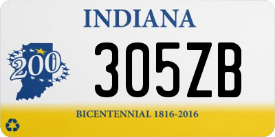 IN license plate 305ZB