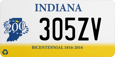 IN license plate 305ZV