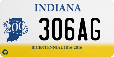 IN license plate 306AG