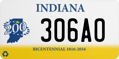 IN license plate 306AO