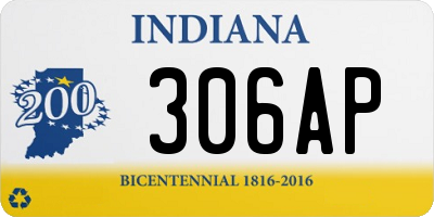 IN license plate 306AP