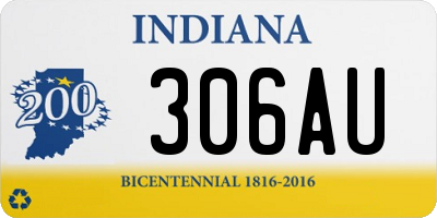 IN license plate 306AU