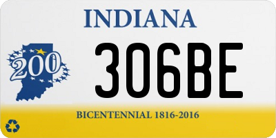 IN license plate 306BE
