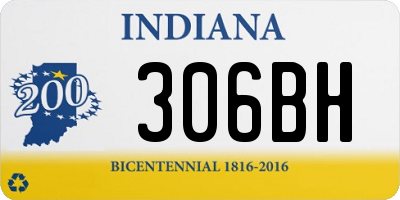 IN license plate 306BH