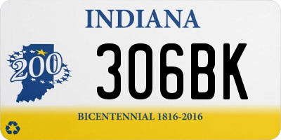 IN license plate 306BK