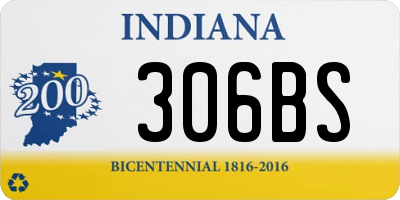 IN license plate 306BS