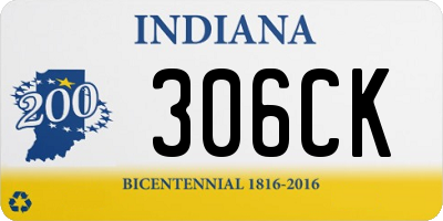 IN license plate 306CK