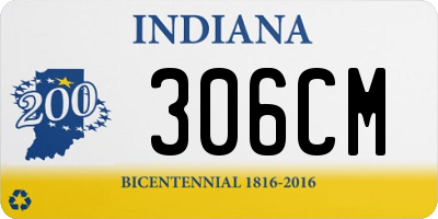 IN license plate 306CM