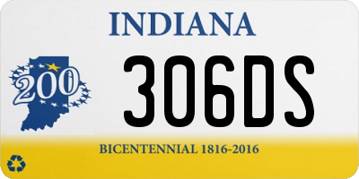 IN license plate 306DS