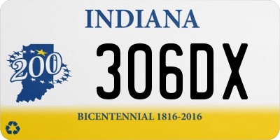 IN license plate 306DX