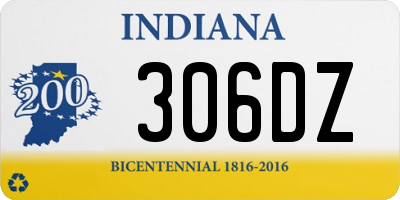 IN license plate 306DZ