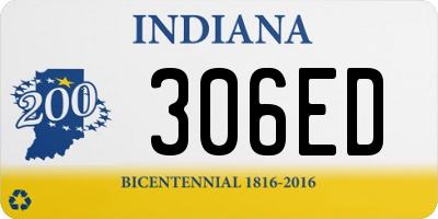 IN license plate 306ED