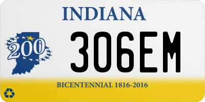 IN license plate 306EM
