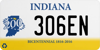 IN license plate 306EN