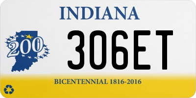 IN license plate 306ET