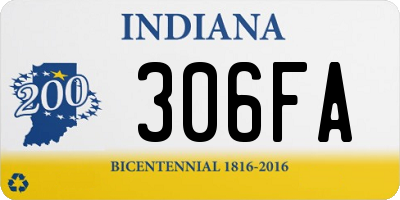 IN license plate 306FA