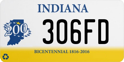 IN license plate 306FD