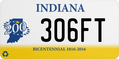 IN license plate 306FT