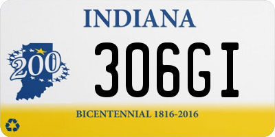 IN license plate 306GI