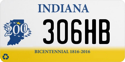 IN license plate 306HB