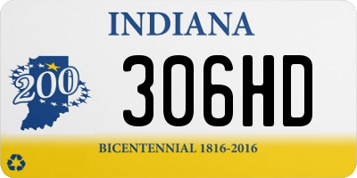 IN license plate 306HD
