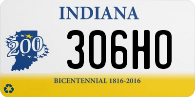 IN license plate 306HO
