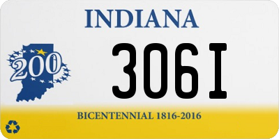 IN license plate 306I