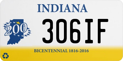 IN license plate 306IF