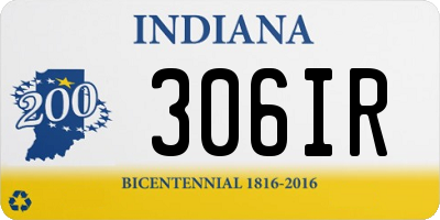 IN license plate 306IR
