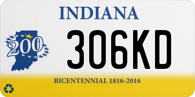 IN license plate 306KD