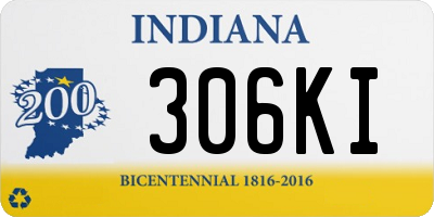 IN license plate 306KI