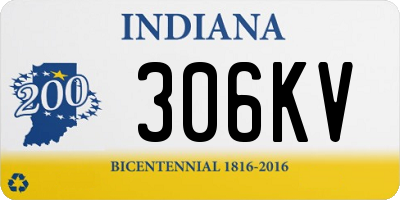 IN license plate 306KV