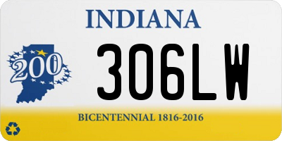 IN license plate 306LW