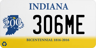 IN license plate 306ME