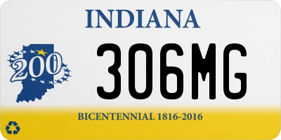 IN license plate 306MG