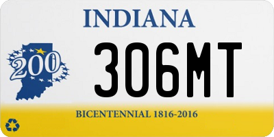 IN license plate 306MT