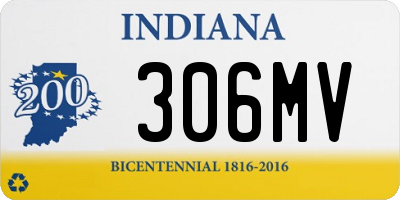 IN license plate 306MV