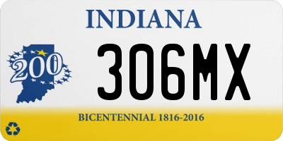 IN license plate 306MX