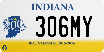 IN license plate 306MY