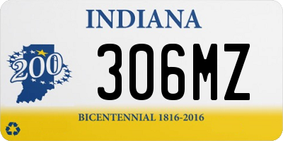 IN license plate 306MZ