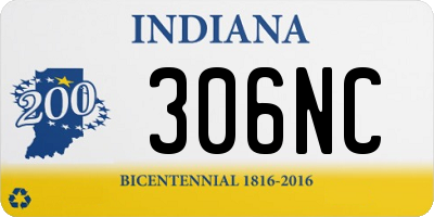 IN license plate 306NC