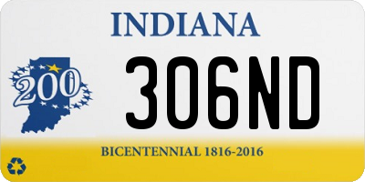 IN license plate 306ND