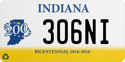 IN license plate 306NI