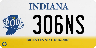 IN license plate 306NS