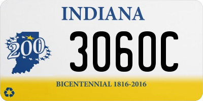 IN license plate 306OC