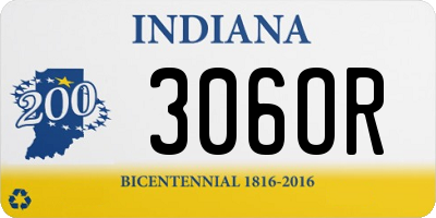 IN license plate 306OR
