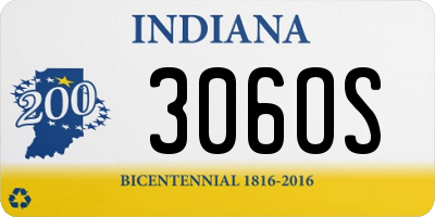 IN license plate 306OS