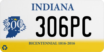 IN license plate 306PC