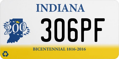 IN license plate 306PF