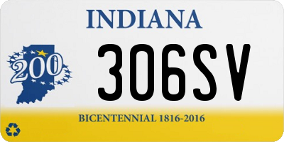 IN license plate 306SV